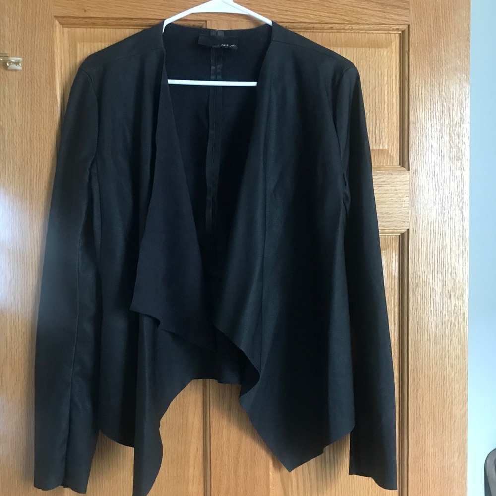 Black leather jacket